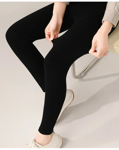 Cashmere Leggings for High Waist Fine Knit Women’s