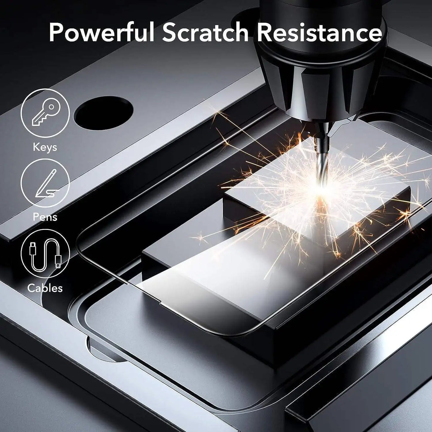 Glass with Iphone Tempered Screen Protector for Full Protection