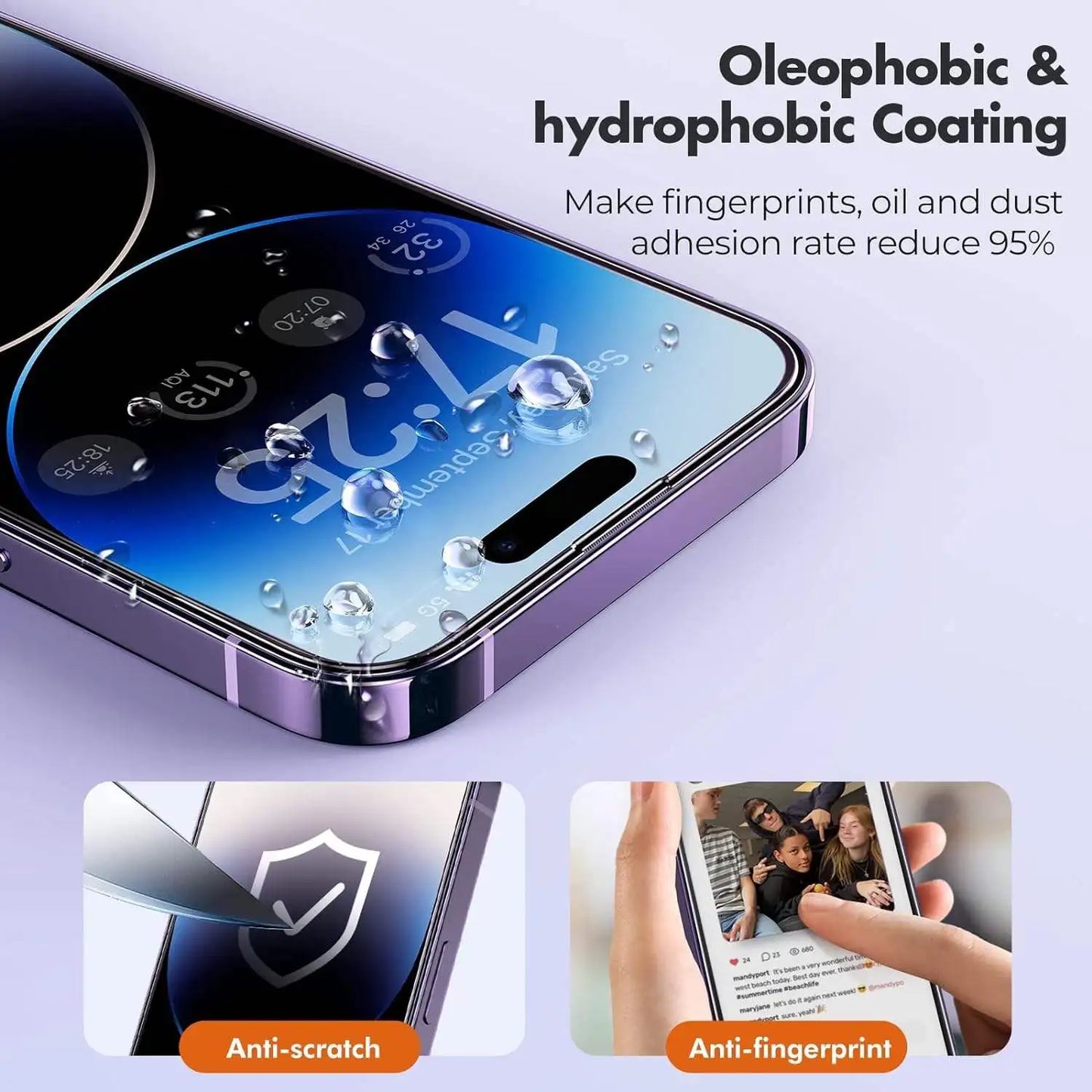 Glass with Iphone Tempered Screen Protector for Full Protection
