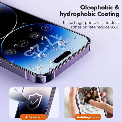 Glass with Iphone Tempered Screen Protector for Full Protection