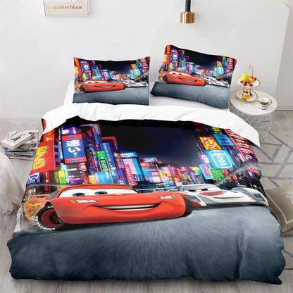 Bedding with Cars Lightning Mcqueen Set for Fun and Comfortable Set for Kids