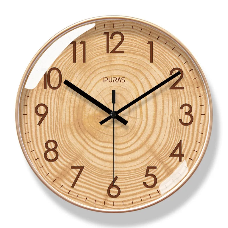 Clock Timewisp Wooden Wall for Silent and Stylish Timekeeper
