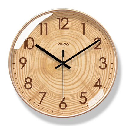 Clock Timewisp Wooden Wall for Silent and Stylish Timekeeper