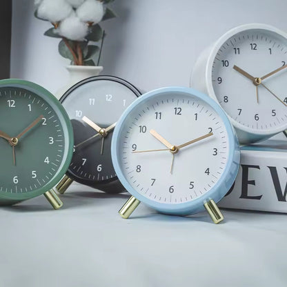Table with Silent Scandinavian Clock with Minimalist Design for Timeless and Elegant