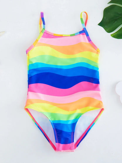 Girls' Swim Outfit with Mermaid and Unicorn Designs for Perfect for Children Aged 4-8 Years