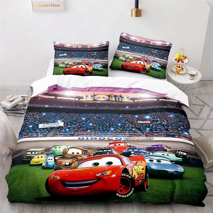 Bedding with Cars Lightning Mcqueen Set for Fun and Comfortable Set for Kids