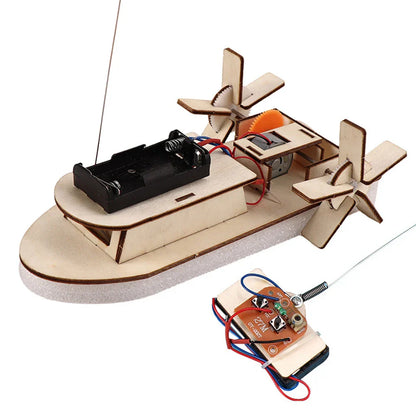 Educational Wooden DIY Boat for Build Your Own Electric Toy Boat