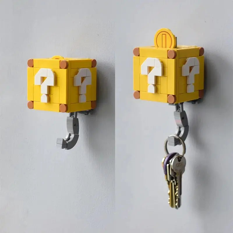 Coin-Shaped Building Blocks Keychain for Creative and Personal