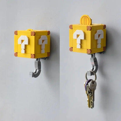 Coin-Shaped Building Blocks Keychain for Creative and Personal