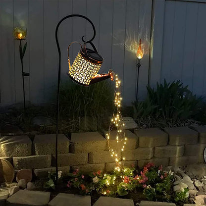 Garden Lamp with Watering Can Spray Lighting for Magical Solar Outdoor Lighting