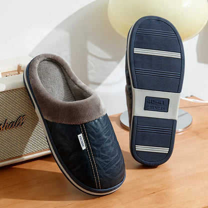 Warmstep Men's Slippers with Closed Heel for Soft and Comfortable