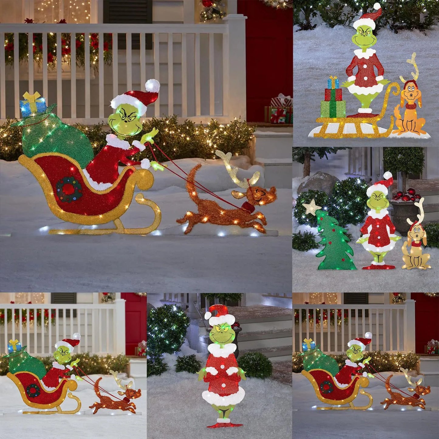 Grinch Christmas Decoration for Cheerful Garden Lighting for the Holidays