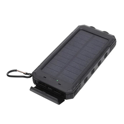 Portable Solar Power Bank with Fast Charging and Dual LED Torch for Outdoor