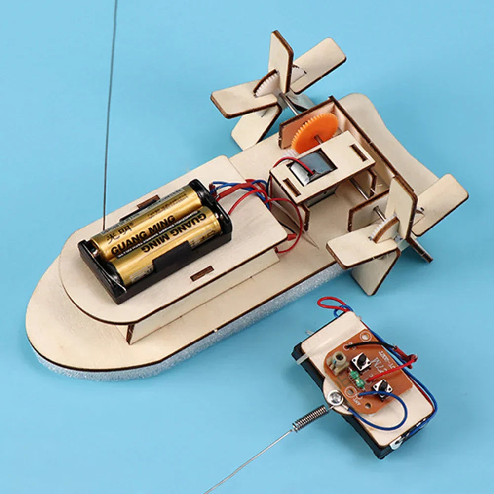 Educational Wooden DIY Boat for Build Your Own Electric Toy Boat