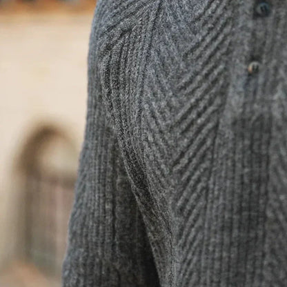 Men's Knitted Jumper with Textured Pattern and Slim Fit with Comfort, Style, and Versatility