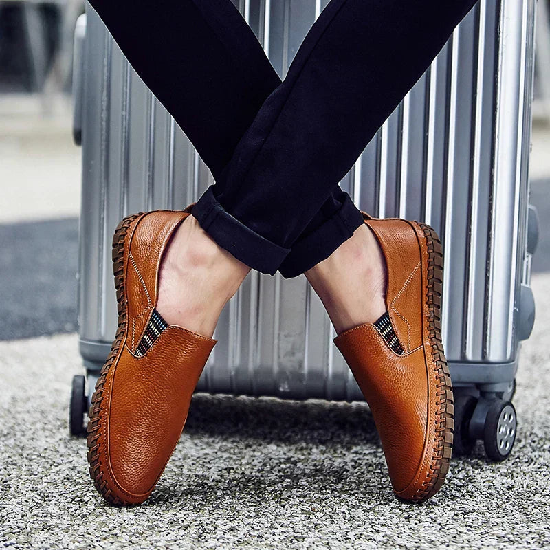 Shoes with Men's Comfortable Slip-on Flexible Sole for Daily Walking Comfort