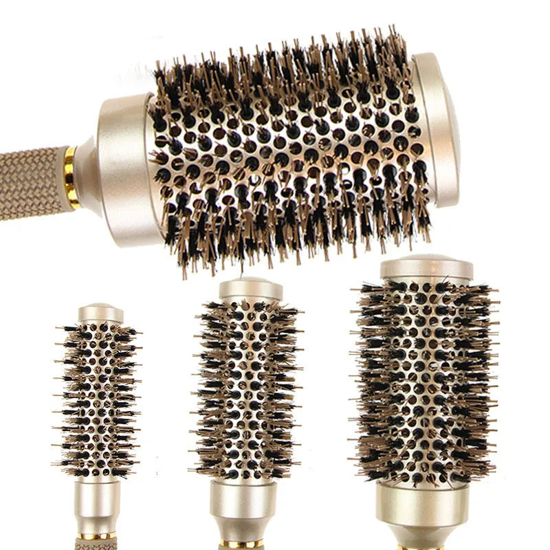 Brush with Professional Round Hair Set for Blow-Drying for Ceramic and Anti-Frizz
