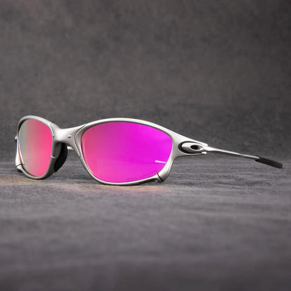 Sporty Polarised Sunglasses for Metallic Frame with Red Lenses