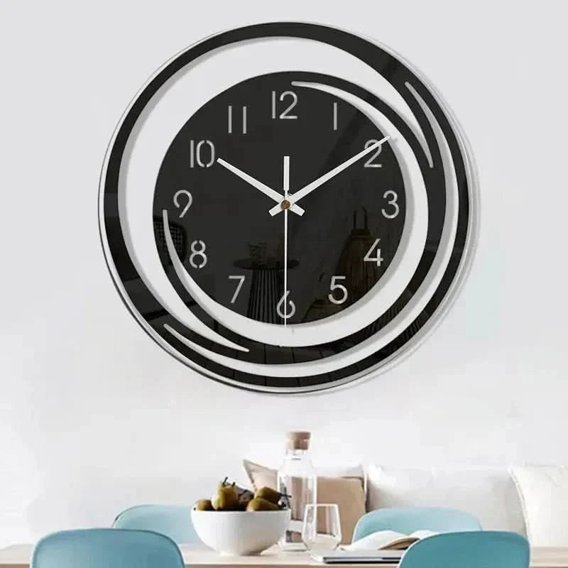 Clock with Modern Wall Minimalist Circle Design and Silent Movement