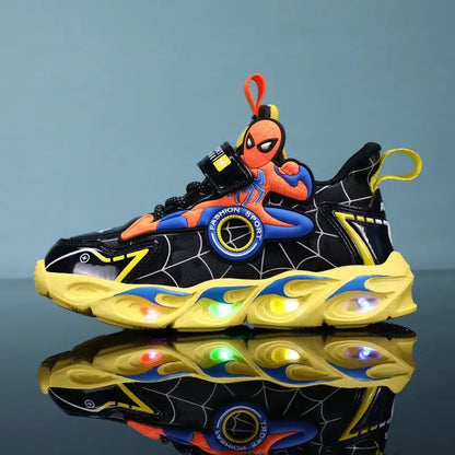Sneakers with Light-Up Superhero Design for Kids for Stylish and Functional
