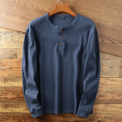 Minimalist Henley with Waffle Structure for Breathable, Comfortable and Smart