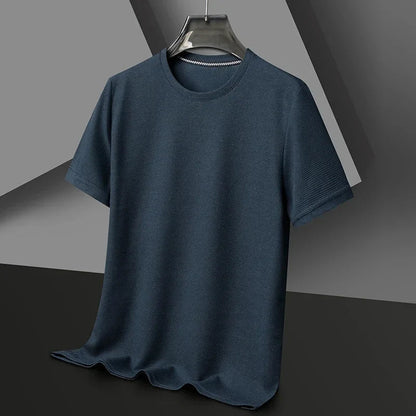 Men's T-Shirt with Waffle Texture and Breathable Comfort for Warm Days