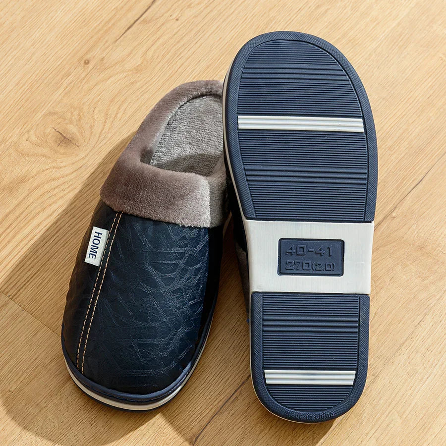Warmstep Men's Slippers with Closed Heel for Soft and Comfortable