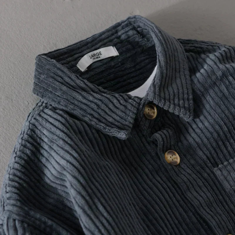 Men's Corduroy Shirt with Comfortable Fit and Timeless Style