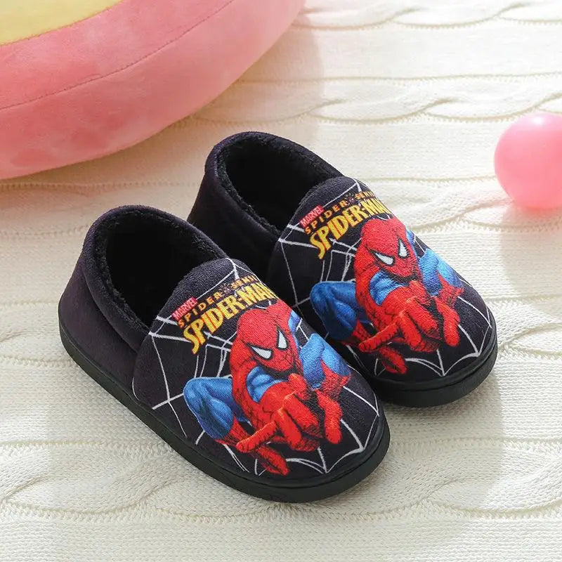 Spider-Man Kids Slippers for Soft Cotton Slippers for Indoor Use in Fall and Winter