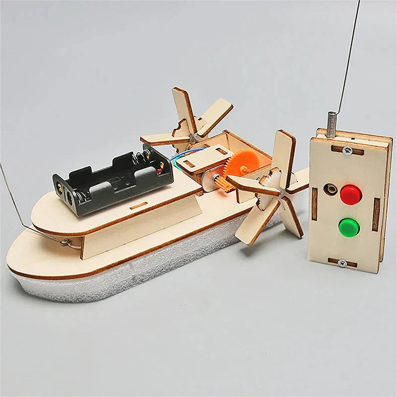 Educational Wooden DIY Boat for Build Your Own Electric Toy Boat