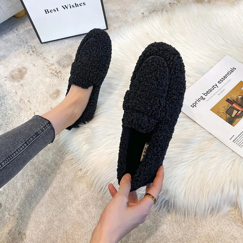 Lana Teddy Loafers for Warm, Comfortable, and Stylish