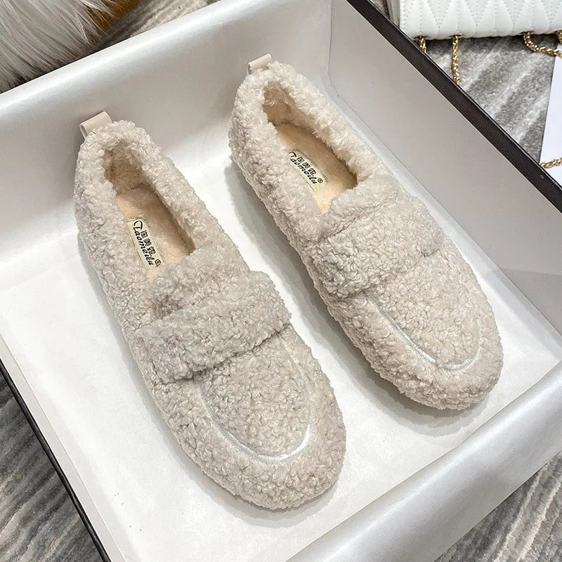 Lana Teddy Loafers for Warm, Comfortable, and Stylish