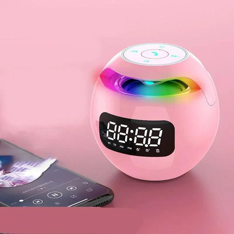 Night Light with Bluetooth Alarm Clock Speaker with LED and Digital Clock for Bedroom