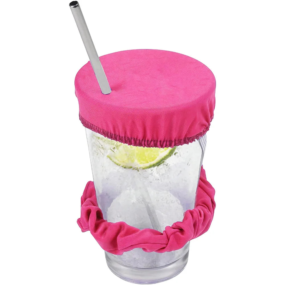 Cover with Elastic Drink Set for Secure Protective Cup Topper