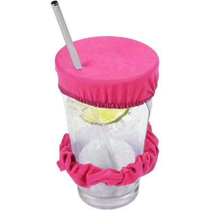 Cover with Elastic Drink Set for Secure Protective Cup Topper