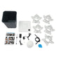 Hydroponic tower accessories including pump adapter and water gauge