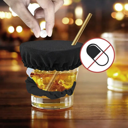Cover with Elastic Drink Set for Secure Protective Cup Topper