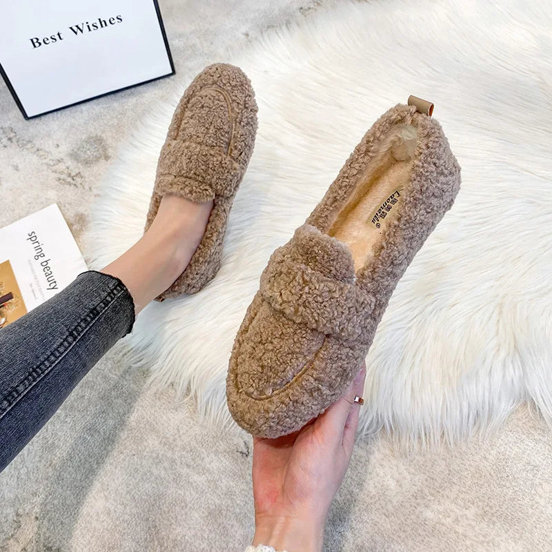 Lana Teddy Loafers for Warm, Comfortable, and Stylish