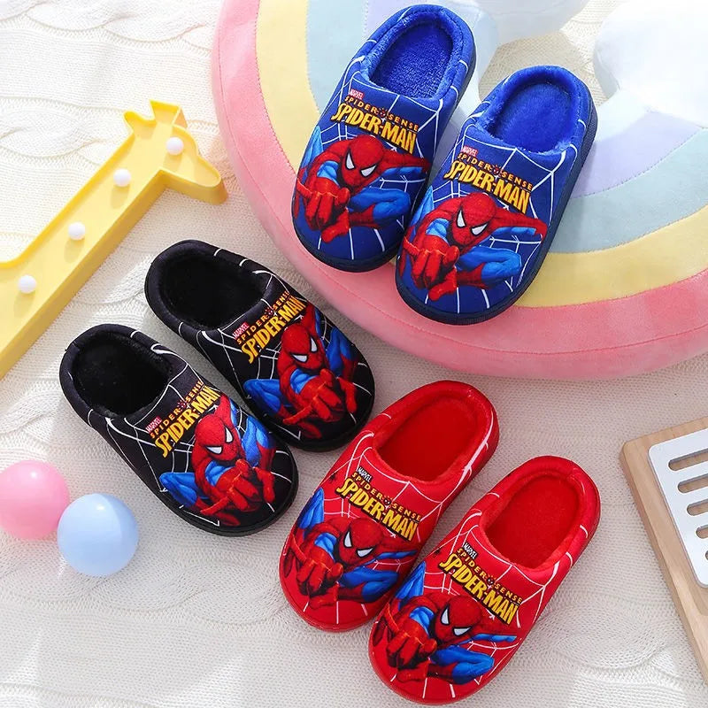 Spider-Man Kids Slippers for Soft Cotton Slippers for Indoor Use in Fall and Winter