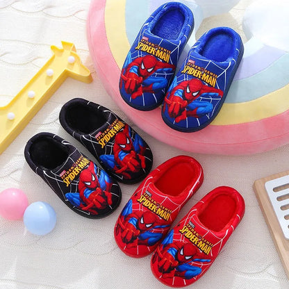 Spider-Man Kids Slippers for Soft Cotton Slippers for Indoor Use in Fall and Winter