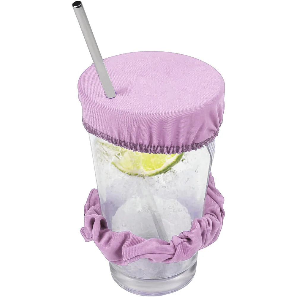 Cover with Elastic Drink Set for Secure Protective Cup Topper
