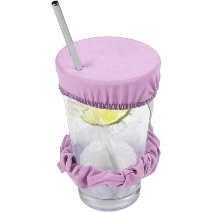 Cover with Elastic Drink Set for Secure Protective Cup Topper