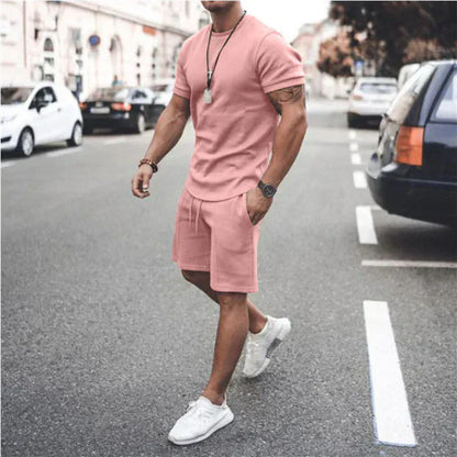 Set with Men's Summer T-Shirt and Shorts for Comfortable Style