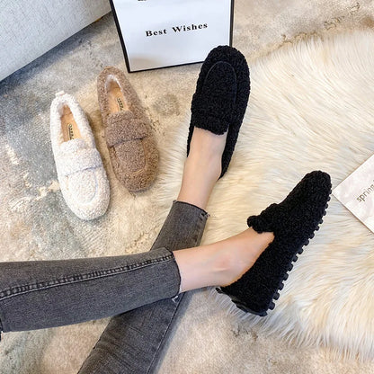 Lana Teddy Loafers for Warm, Comfortable, and Stylish