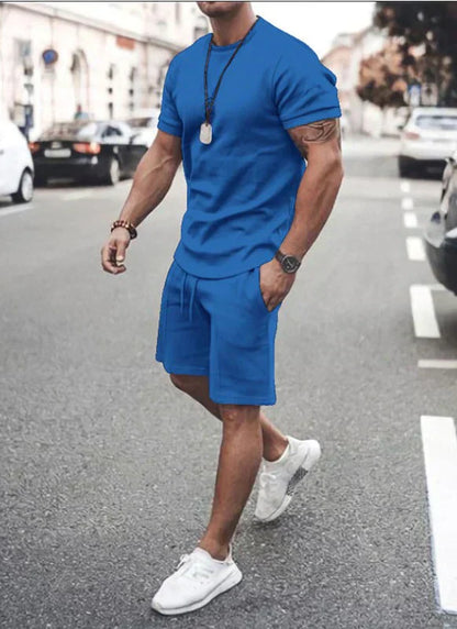 Set with Men's Summer T-Shirt and Shorts for Comfortable Style