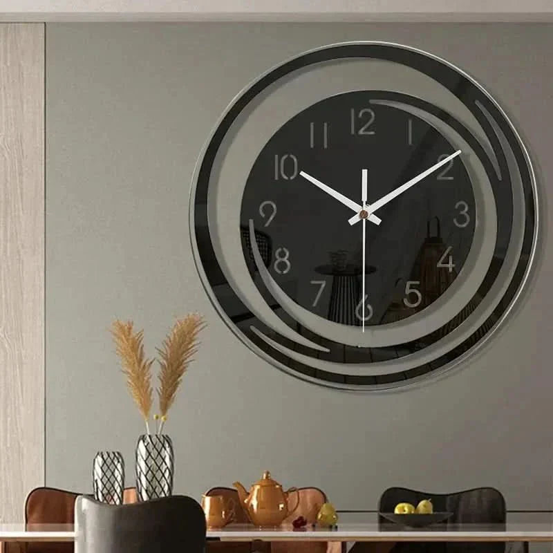 Clock with Modern Wall Minimalist Circle Design and Silent Movement