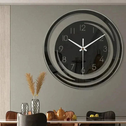 Clock with Modern Wall Minimalist Circle Design and Silent Movement