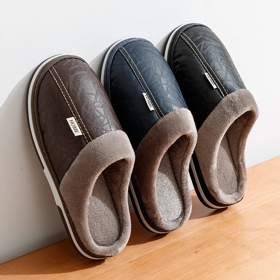 Warmstep Men's Slippers with Closed Heel for Soft and Comfortable