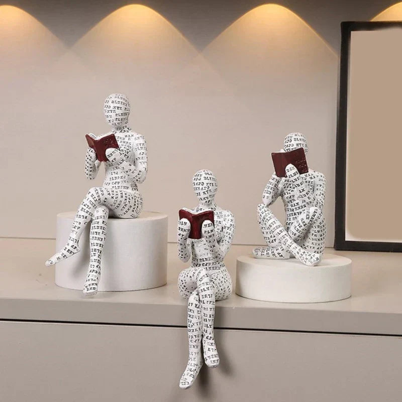 Decorative Figure with Reading Design for Inspiring and Stylish Interior Decoration