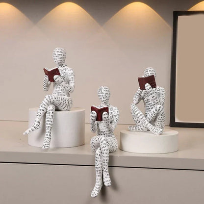 Decorative Figure with Reading Design for Inspiring and Stylish Interior Decoration